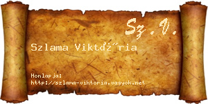 Szlama Viktória névjegykártya
