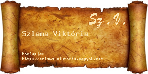 Szlama Viktória névjegykártya